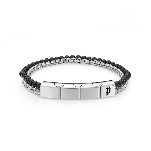 Pulsera Acero - Bolitas Negras Police PEAGB0039702