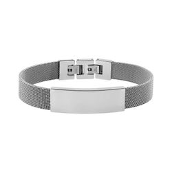 Pulsera Acero Cargo (AC)C43038 Pulsera De Malla Con Placa