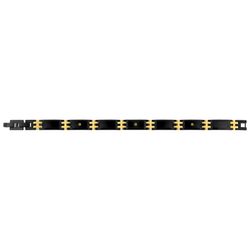 Pulsera Acero Dorada Bicolor Negro Bicolor Negro Cargo (AC)C43063 Cadena Eslabones 0,015ct Brillantes