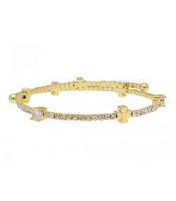 Pulsera Acero Dorada Mujer Liska BL022BR-D Trébol Circonitas