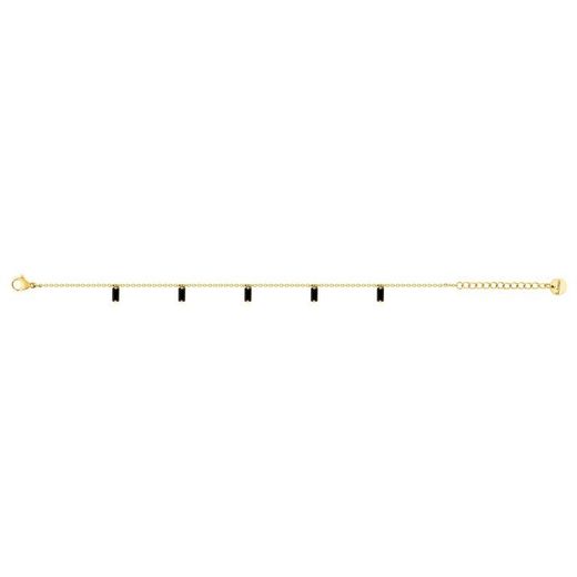 Polsera Acer Daurat Argyor-MRM (AC)403313 Baules Circonites Negres