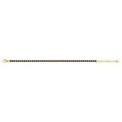 Pulsera Acero Dorado Argyor-MRM (AC)403317 Eslabones Circonitas Negras