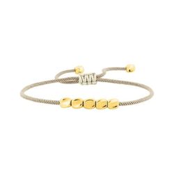 Pulsera Acero Dorado Argyor-MRM (AC)403337 Macramé Gris