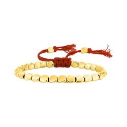 Pulsera Acero Dorado Argyor-MRM (AC)403344 Macramé Rojo