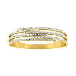 Pulsera Acero Dorado Argyor-MRM (AC)403354 Aro Rigido Con Circonitas
