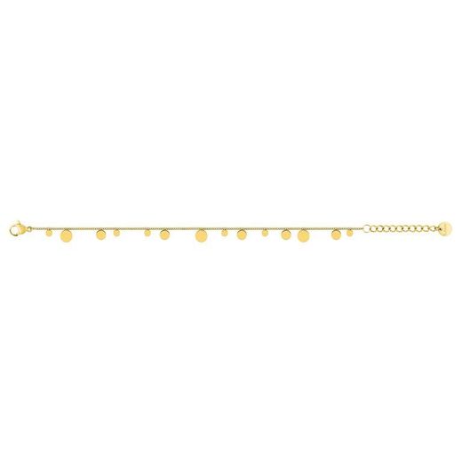 Pulsera Acero Dorado Argyor-MRM (AC)403368 Placas Colgantes