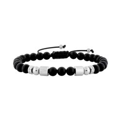Pulsera Acero Dorado Argyor-MRM (AC)403372 Macramé Piedras Negras