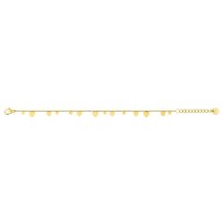 Pulsera Acero Dorado Argyor-MRM (AC)403377 Eslabones Corazones Colgantes