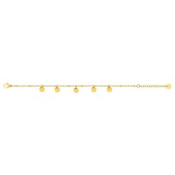 Pulsera Acero Dorado Argyor-MRM (AC)403380 Eslabones Circulos Colgantes