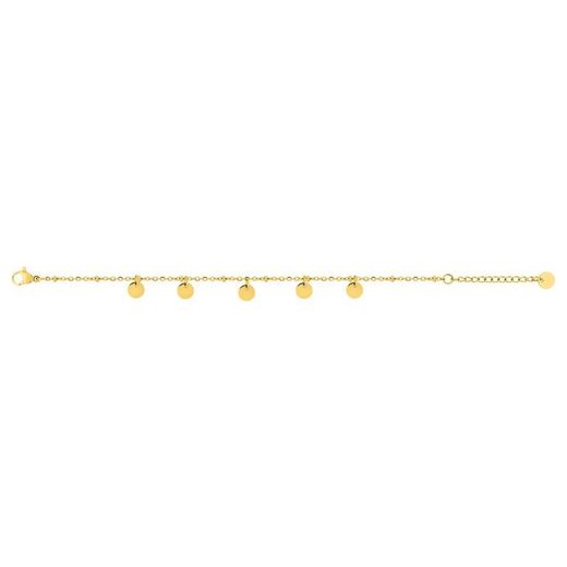 Argyor-MRM (AC)403380 Gold Steel Bracelet with Hanging Circle Links