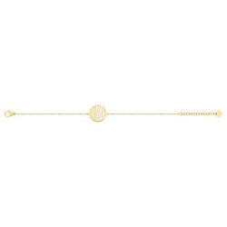Pulsera Acero dorado Argyor-MRM  (AC)403389 Eslabones Con Círculo