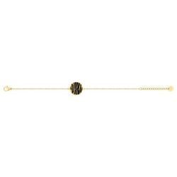 Pulsera Acero dorado Argyor-MRM  (AC)403390 Eslabones Con Círculo