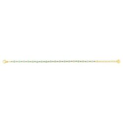 Pulsera Acero Dorado Argyor-MRM  (AC)403435 Eslabones Con Piedras Turquesa