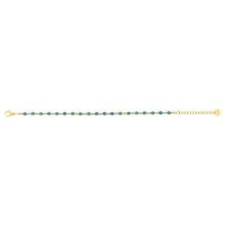 Pulsera Acero Dorado Argyor-MRM  (AC)403437 Eslabones Con Piedras Azules