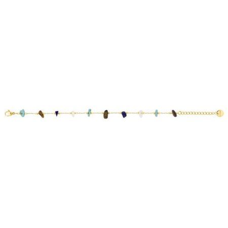 Pulseira de aço dourado com pedras multicoloridas Argyor-MRM (AC)403462