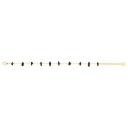 Pulsera Acero Dorado Argyor-MRM  (AC)403467 Eslabones Con Piedras Negras