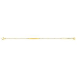 Pulsera Acero Dorado  Argyor-MRM  (AC)403621 Eslabones Con Placa Dorada