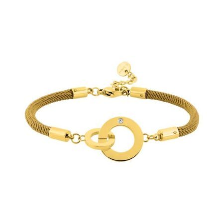 Pulsera Acero Dorado Argyor-MRM  (AC)403628 Cuerda Dorada Con Aro
