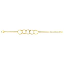 Pulsera Acero Dorado Argyor-MRM  (AC)403629 Eslabones con Aros