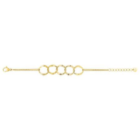 Argyor-MRM (AC)403629 Gold Steel Bracelet with Links and Rings