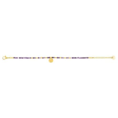 Polsera Acer Daurat Argyor-MRM (AC)403641 Baules Amb Pedres Bicolor Morat