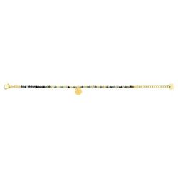 Pulsera Acero Dorado Argyor-MRM  (AC)403642 Eslabones Con Piedras Multicolor