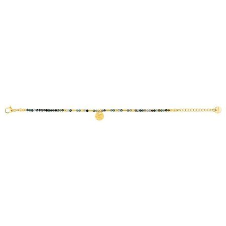 Polsera Acer Daurat Argyor-MRM (AC)403642 Baules Amb Pedres Multicolor