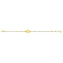 Pulsera Acero Dorado Argyor-MRM  (AC)403823 Eslabones Con Placa Circular Dorada