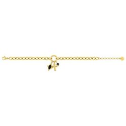 Pulsera Acero Dorado Argyor MRM (AC)403A31 Spinel Sintético Agata Negro