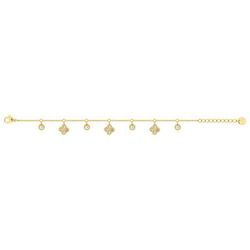 Pulsera Acero Dorado Argyor MRM (AC)403A36 Flores Cristal
