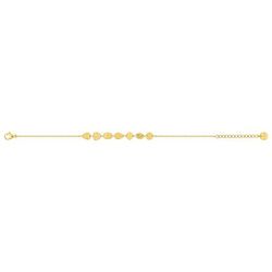 Pulsera Acero Dorado Argyor MRM (AC)403A37 Bolas Relieve En Brillo