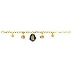 Pulsera Acero Dorado Argyor MRM (AC)403A76 Estrellas Piedras Negras