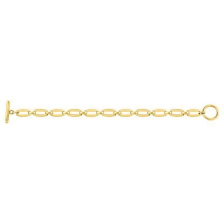 Pulseira de elos de aço dourado Argyor-MRM (AC)431246B