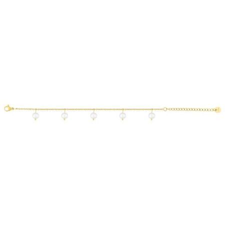 Pulsera Acero Dorado Argyor-MRM  (AC)431272B Moda Perlas