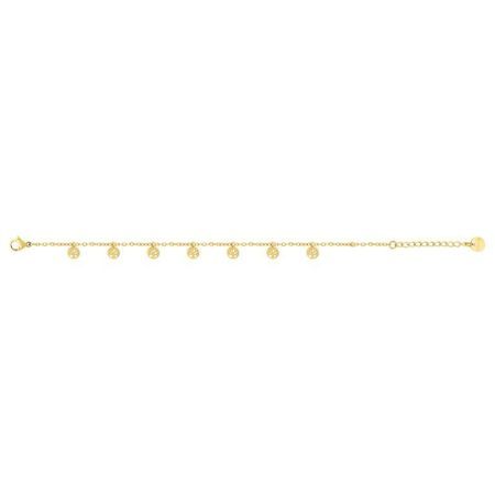 Bracelet en acier doré Argyor-MRM (AC)431275B avec pendentifs arbre