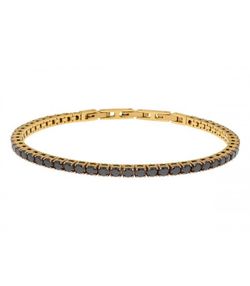 Pulsera Acero Dorado Hombre Liska RB226BR-1DN Cadena Circonitas