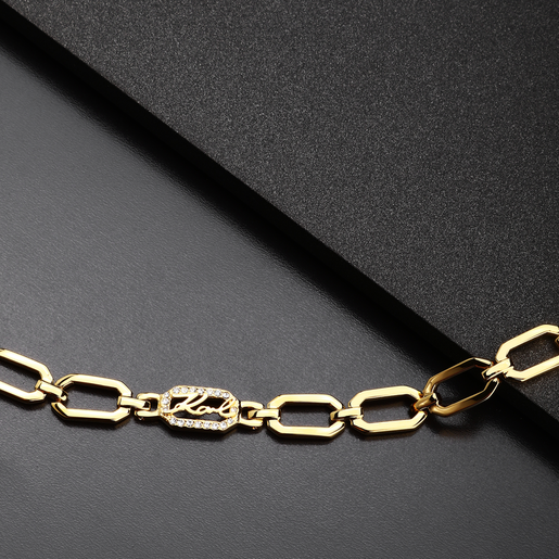 Pulsera Acero Dorado Karl Lagerfeld Mujer KLAYC30 Eslabones En Brillo