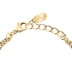 Pulsera Acero Dorado Karl Lagerfeld Mujer KLAYC32 Logo Karl Circonitas