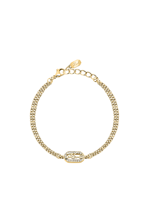 Pulsera Acero Dorado Karl Lagerfeld Mujer KLAYC32 Logo Karl Circonitas