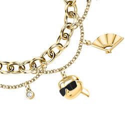 Pulsera Acero Dorado Karl Lagerfeld Mujer KLAYD11 Colgantes Varios