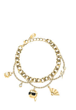 Pulsera Acero Dorado Karl Lagerfeld Mujer KLAYD11 Colgantes Varios