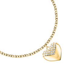Pulsera Acero Dorado Karl Lagerfeld Mujer KLBJW05 Corazón Circonitas