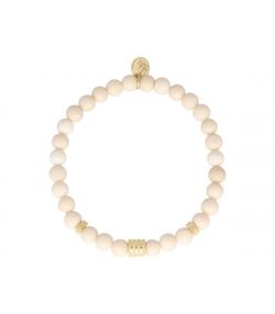 Pulsera Acero Dorado Liska Mujer SHA239-C Cream Stone