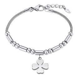 Pulsera Acero Lotus Style Mujer LS2463-2/1 Trébol En Brillo