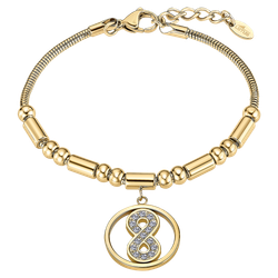Pulsera Acero Dorado Lotus Style Mujer LS2464-2/2 Infinito Circonitas