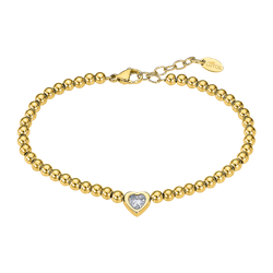 Pulsera Acero Dorado Lotus Style Mujer LS2559-2/2 Corazón Circonita