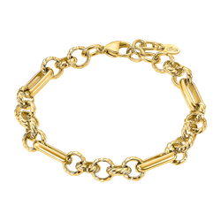 Pulsera Acero Dorado Lotus Style Mujer LS2579-2/2 Eslabones Entorchados