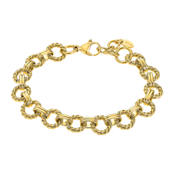 Pulsera Acero Dorado Lotus Style Mujer LS2580-2/2 Eslabones Entorchados