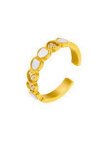 Pulsera Acero Dorado Marea C02106/AK14 Rígida Corazones Circonitas