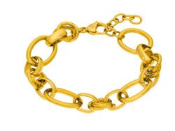 Pulsera Acero Dorado Marea Mujer C03103/AY Eslabones En Brillo